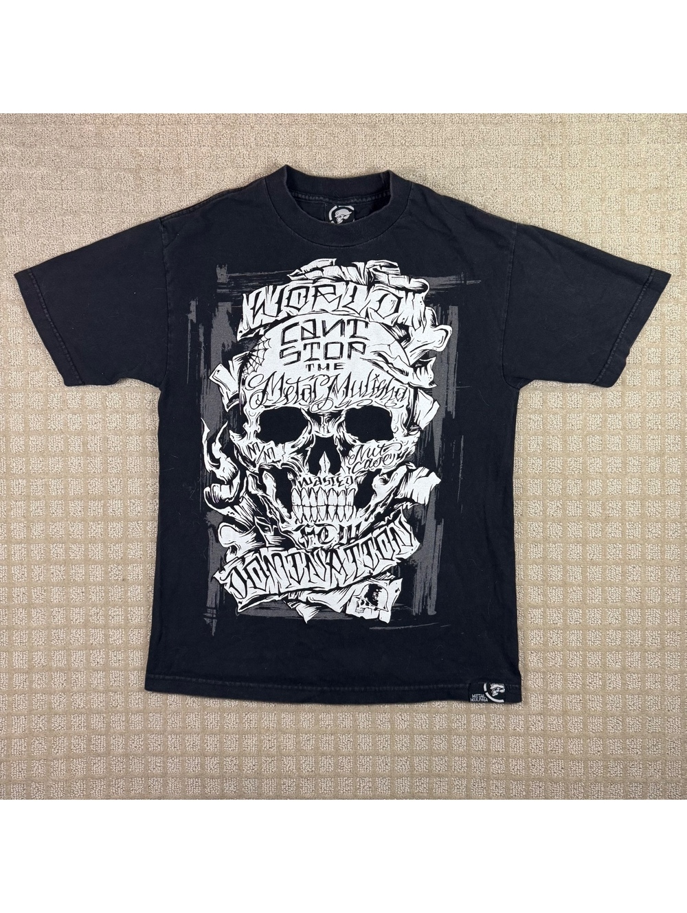 Y2K Metal Mulisha Skull Graphic T Shirt Size Medium